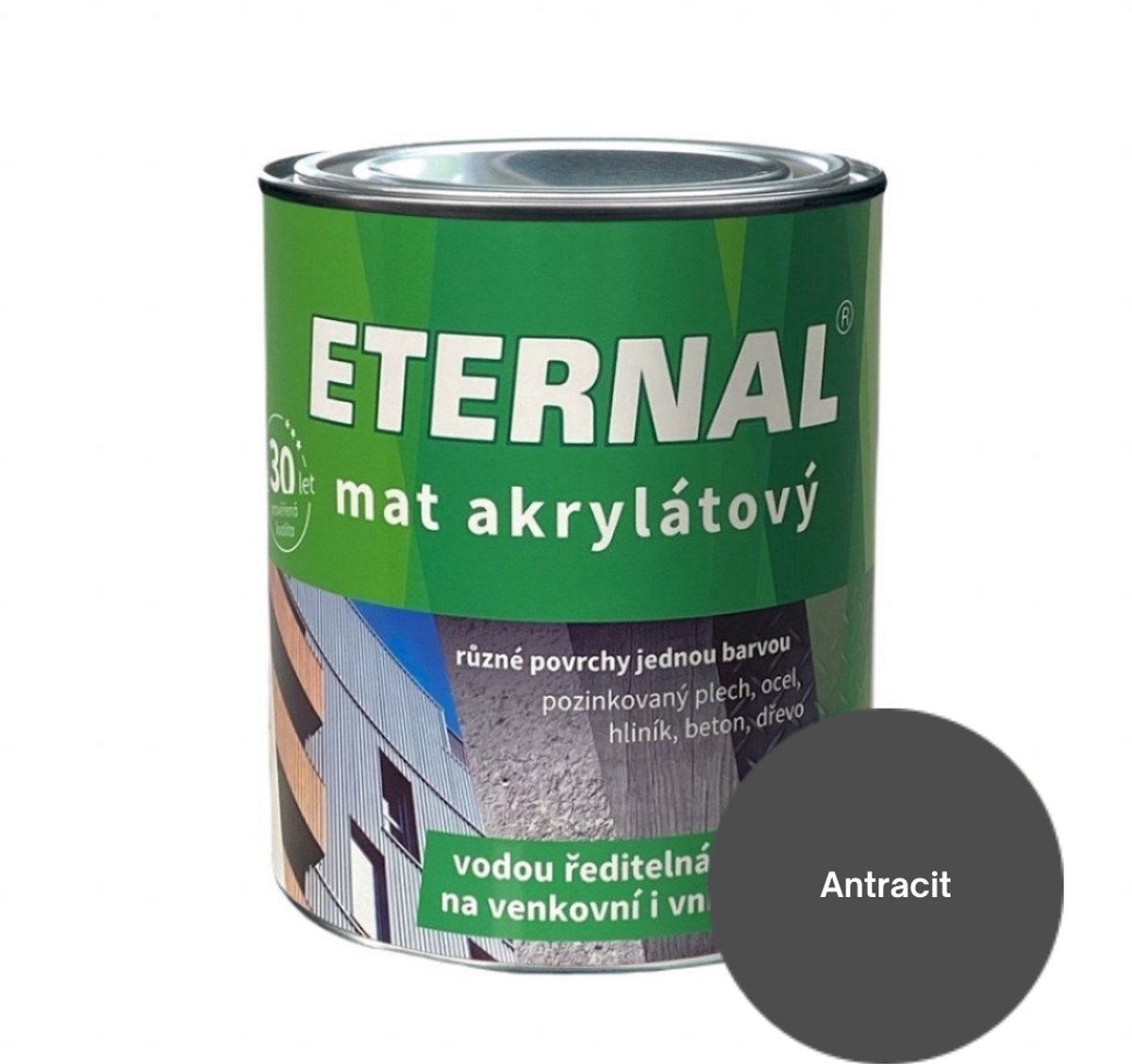 Eternal MAT Acryl 0,7 kg, 04 Antraciet (RAL 7016)