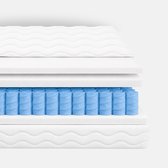 Maan matras ® | Pocketvering - 90x200 - 25cm dik - 7 zones - Hybrid - Koudschuim - Afritsbare hoes - Premium hotelkwaliteit