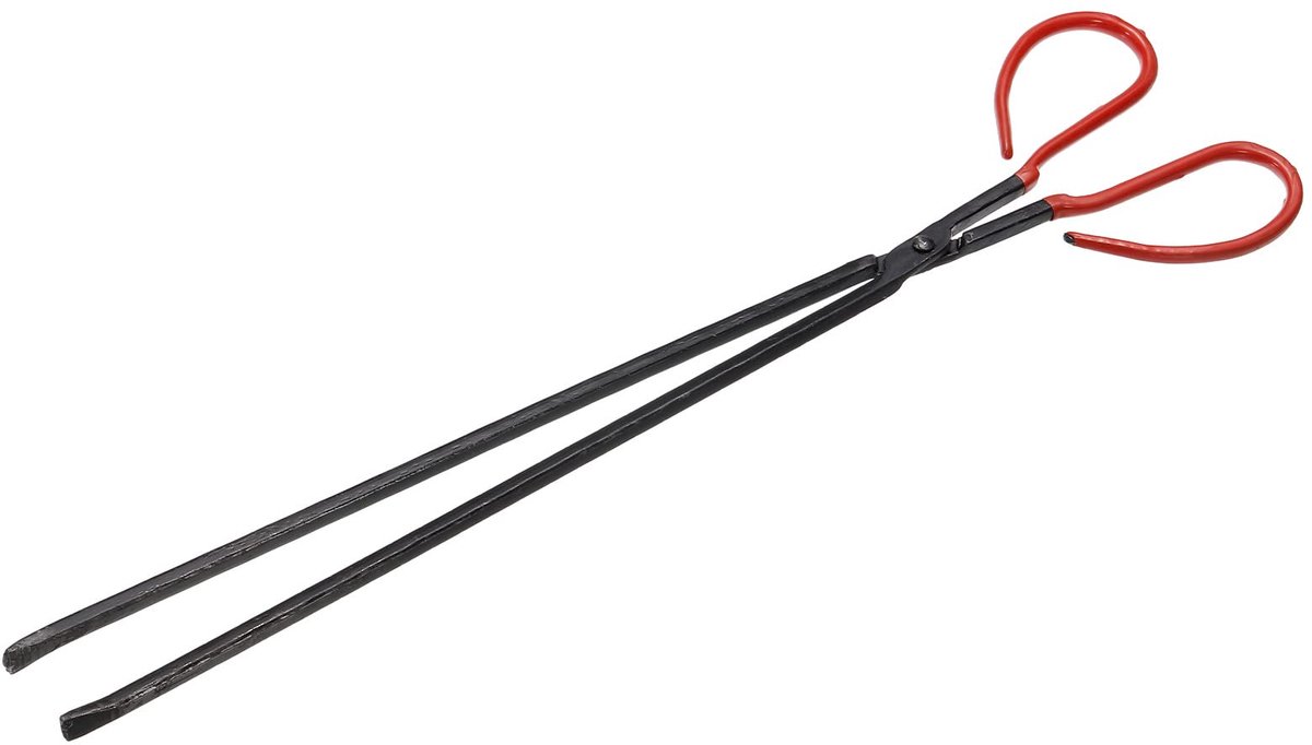 barbecuetang-Houtgrijper/houtskoolverzamelaar van koolstofstaal, 52 cm (zwart)