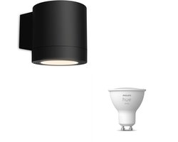 Philips Hue Fylx Wandlamp voor Buiten Down (Zwart) - Buitenlamp - GU10 - Warmwit Licht - Hue White