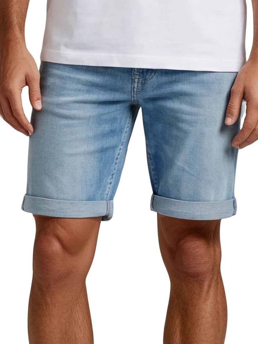 Replay Heren Short Broeken New Anbass slim Fit Blauw Volwassenen Denim Jeans Shorts met Stretch