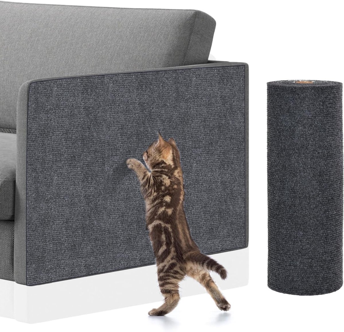 Kattenkrabmat 100x30cm zelfklevend, DIY klimkrabpaal voor katten, bescherm je meubels en tapijt, ideaal voor muren en hoeken
