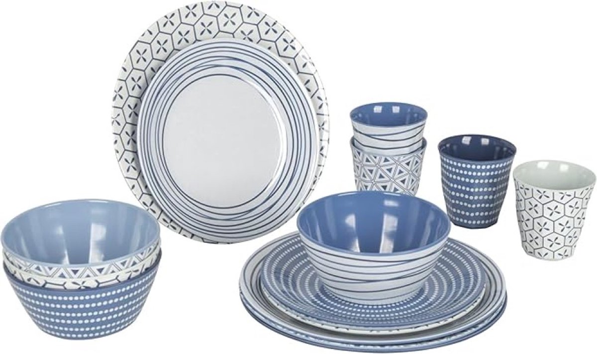 Mix & Match 16-delig Servies - Blauw