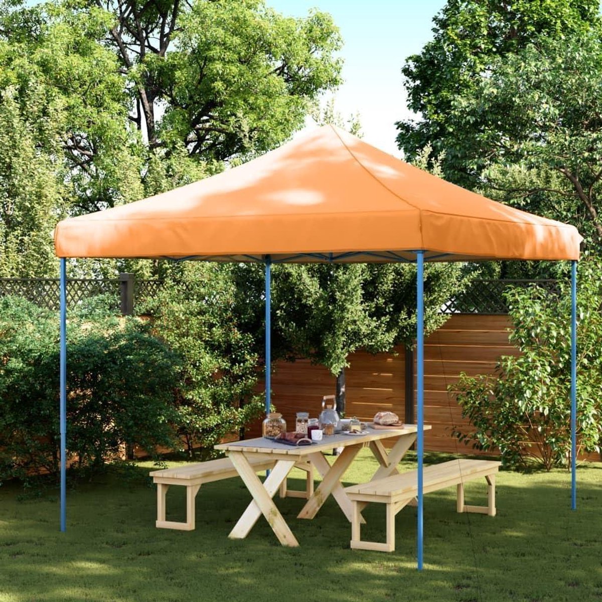 Opvouwbare Partytent - Pop-up Paviljoen - Feestelijke Bijeenkomsten - Snelle Opbouw - 292 x 315 cm - Oranje
