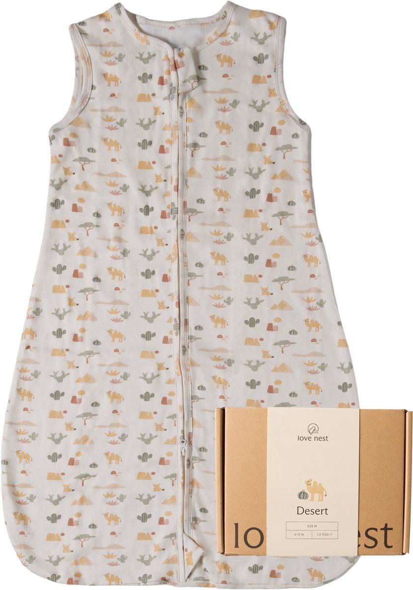 Love Nest Slaapzak Baby Zomer - 1.0 TOG - 78cm - Baby Slaapzak Desert - te combineren voor 4 seizoenen of winter