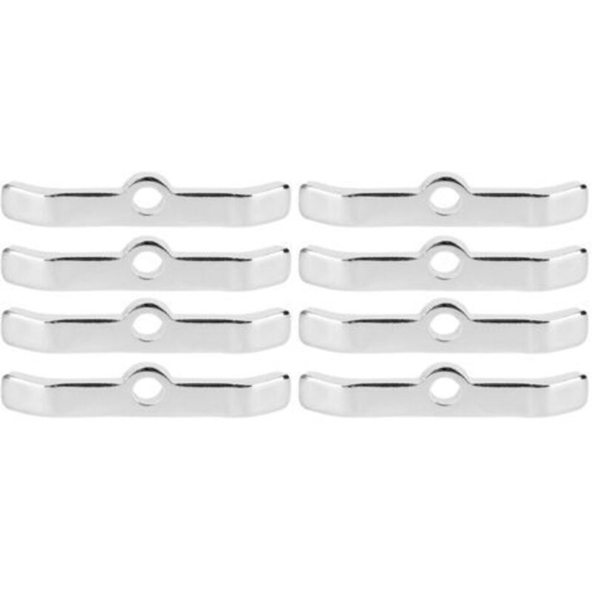 Verchroomde kleppendekselpakkingen van aluminiumlegering, nauwkeurig bewerkt, set van 8, geschikt voor automotoren.