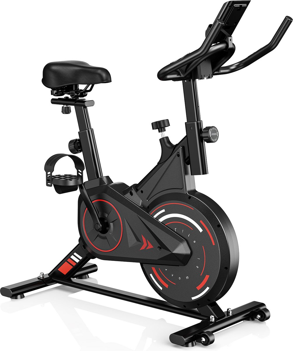 Indoor hometrainer - Vliegwiel 6 KG - Rattantree fitness voor thuis - Met verstelbare zitting en stuur - Verstelbare weerstand - Max Belasting: 120 kg