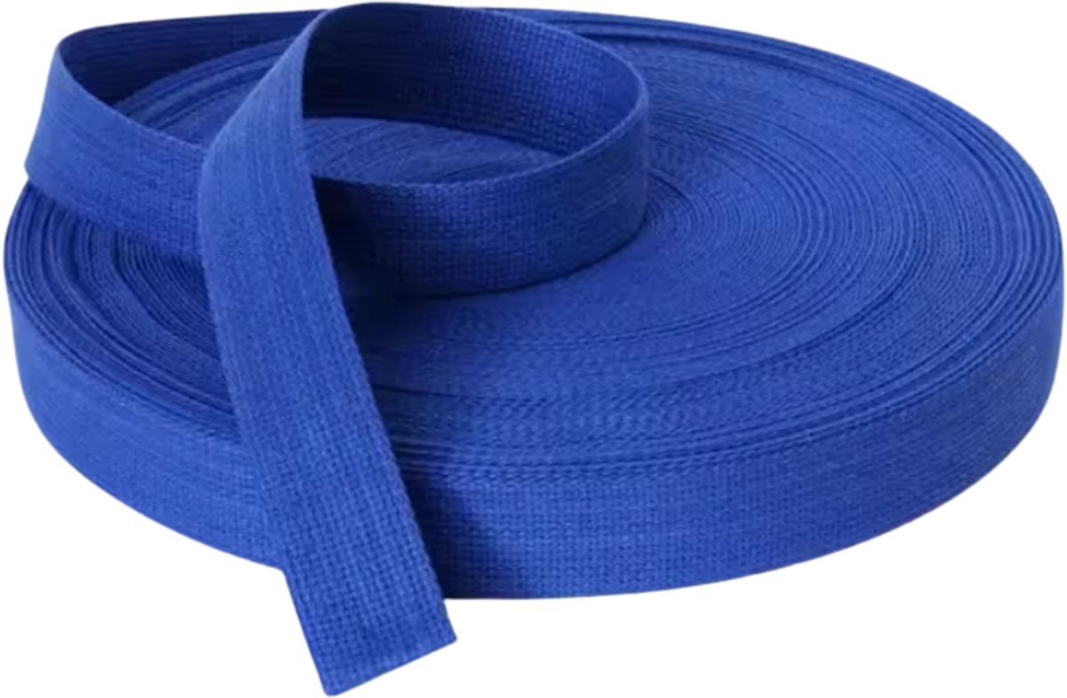 Judoband 40 mm - Rol 50 meter - Blauw