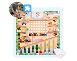 Mauzek® Magnetisch Doolhof – Montessori speelgoed – Houten Speelgoed – Magneet spel – Sensorisch Speelgoed – Reisspeelgoed – Educatief spel – Peuter Speelgoed – Voor in de auto – Voor onderweg – Jongens – Meisjes –3 jaar – 4 jaar – 5 jaar – 6 jaar
