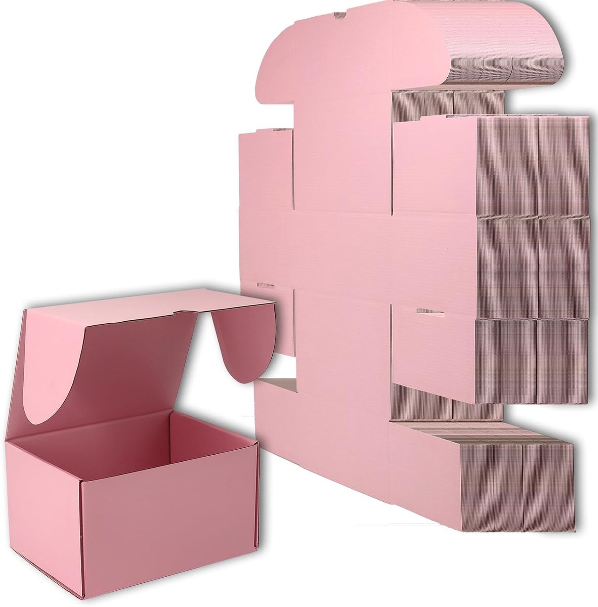 Verzenddoos met Bovenklep - Pakket Brievenbus - Sterke Doos - Postdoos - 15 Stuks - 300x230x150mm - Roze - van Imperatoris