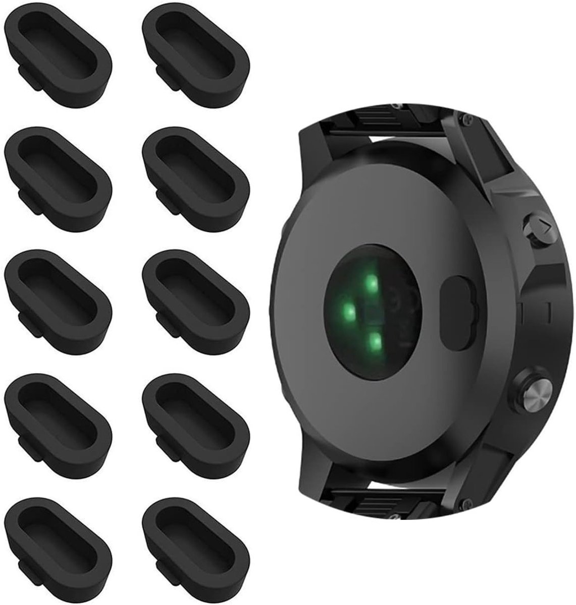 Set van 10 Oplaadpoort Beschermers voor Fenix 7/7S/7X en Garmin Venu 2, Siliconen Stofplug voor Vivoactive 3/4 en Forerunner 935, Ideaal voor Bescherming en Onderhoud