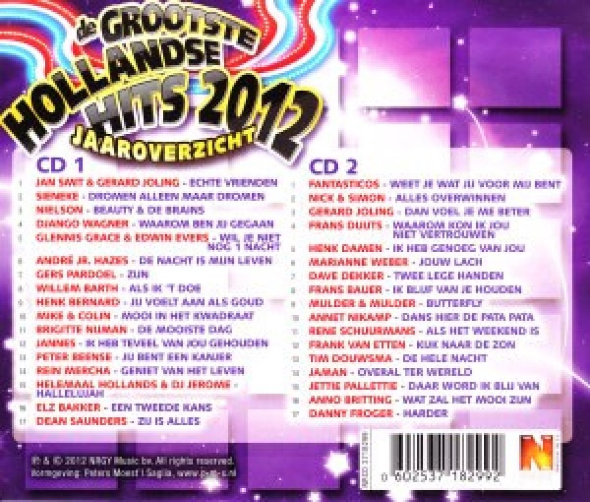 De Grootste Hollandse Hits Jaaroverzicht 2012