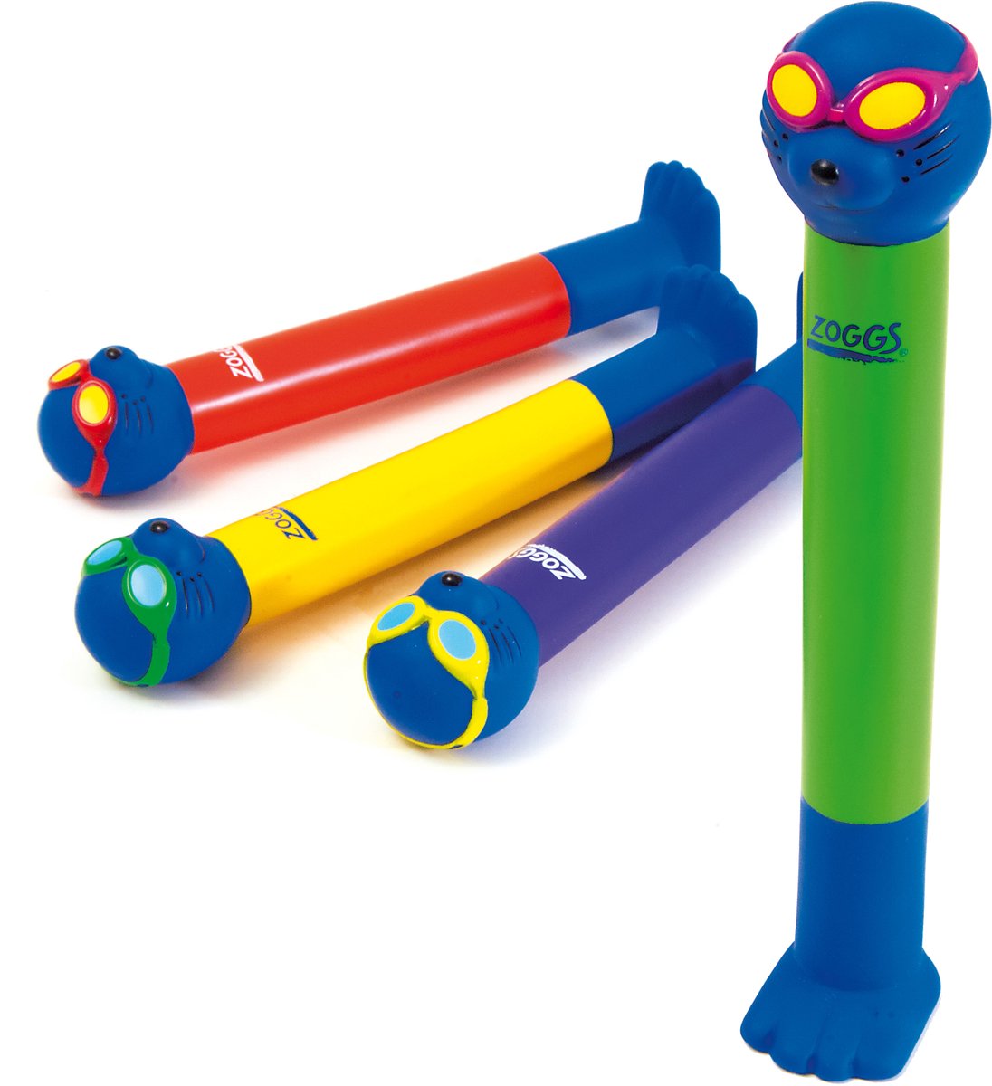 Zoggs - 4x Stuks Gekleurde Duikstaafjes - Zwembad - Duikspeelgoed