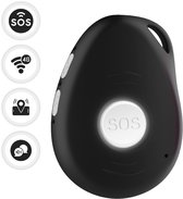 MijnSOS® Alarmknop voor Ouderen - Persoonlijk Alarm Senioren - Valdetectie Noodknop & 4G GPS Tracker zonder Abonnement - Waterdicht IP67 - SOS Persoonsalarm Dementie - Noodsignaal en Paniekknop - Personenalarmering knop - Zwart