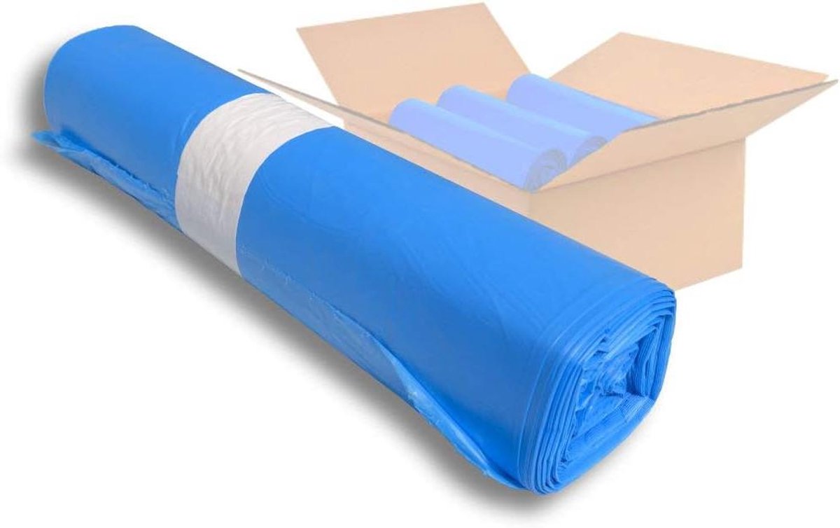 Vuilniszakken - Afvalzakken - Afval Opruimen - Scheurvast Type 20 - 120 Liter 500 Stuks - Blauw