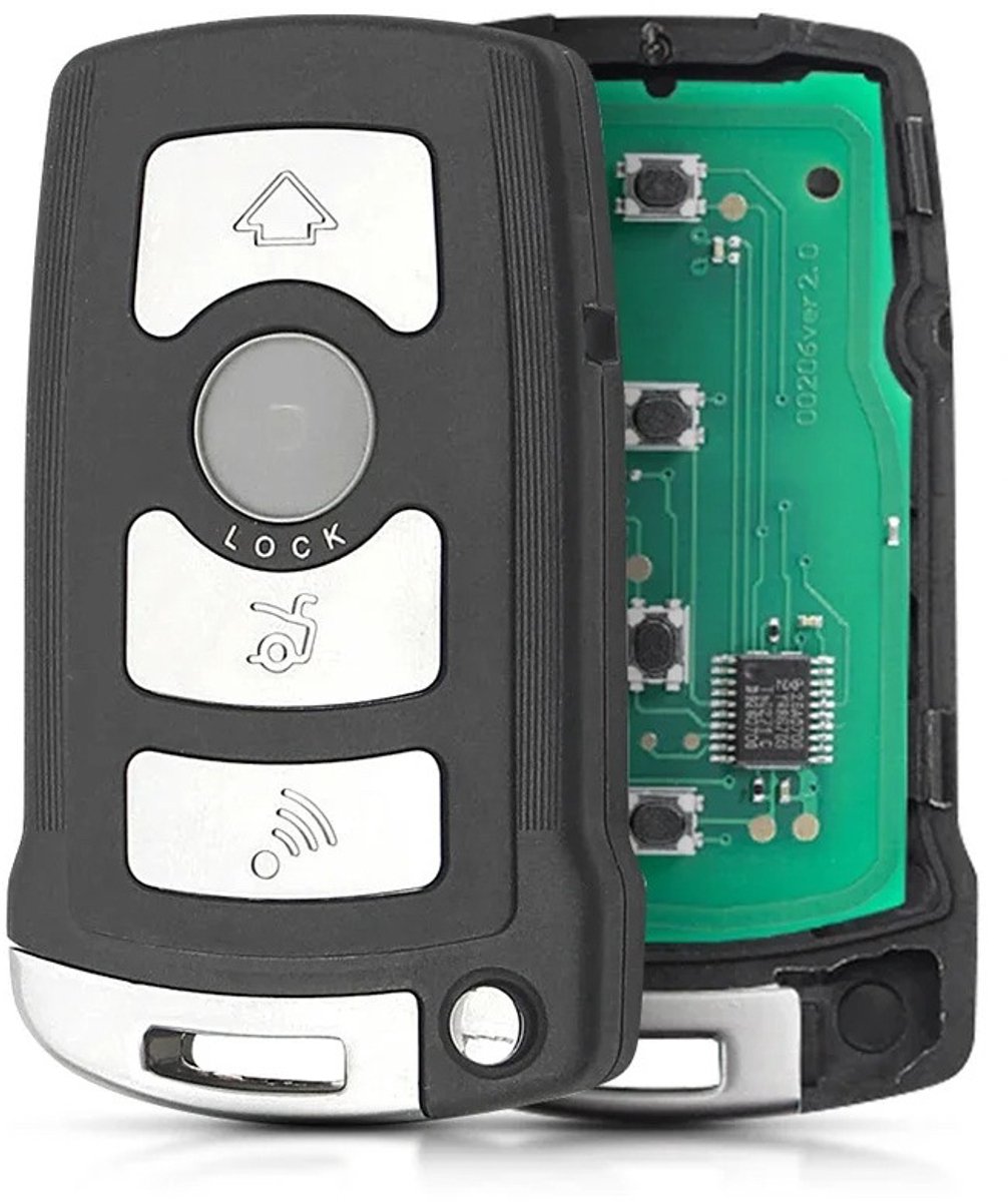XEOD 4 knops autosleutel - Complete sleutel - Met electronica - Geschikt voor BMW - 868MHZ - HU92R - 1 stuks