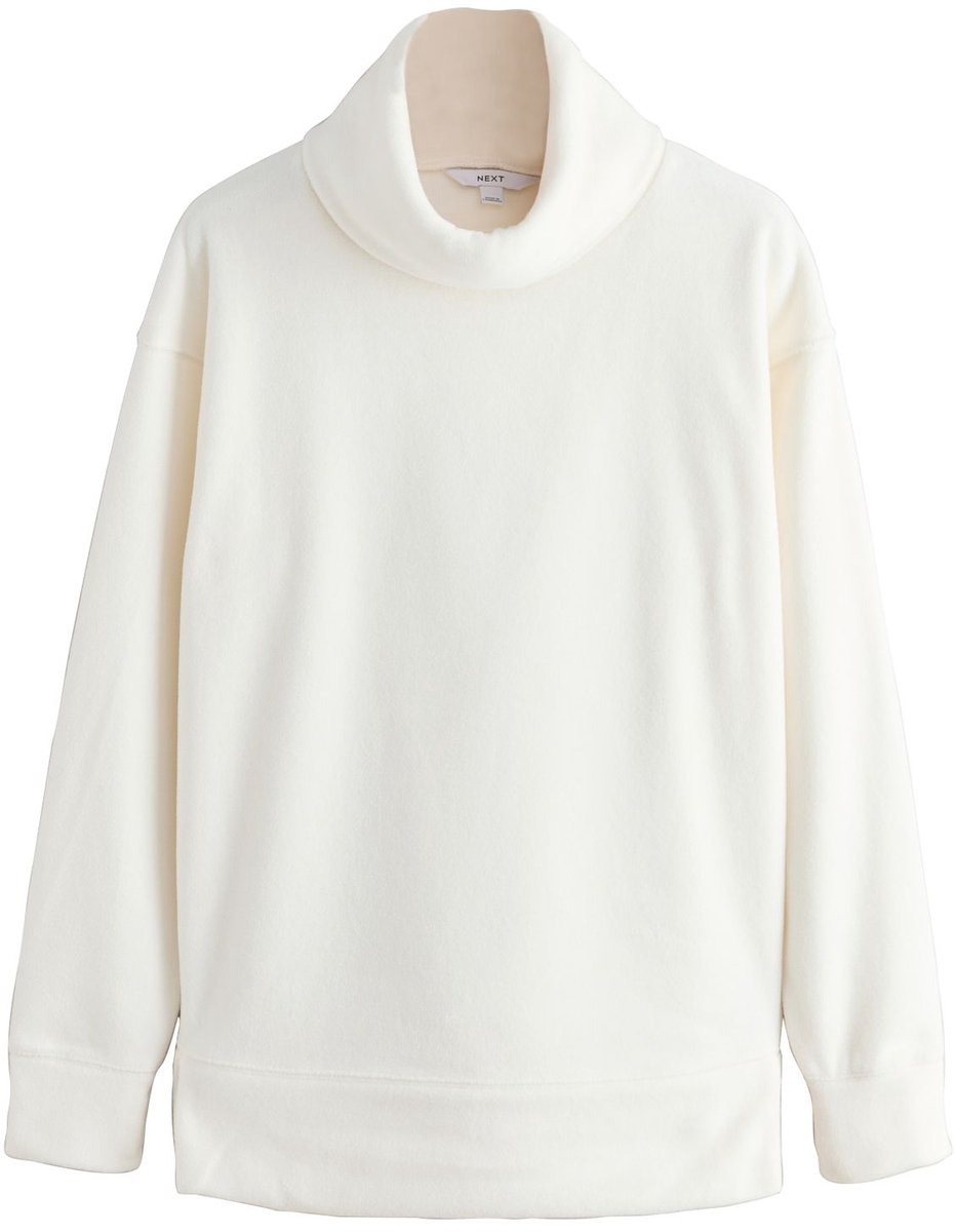 Next - Dames - Active fleece met wijde halslijn - Crème