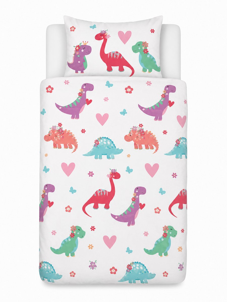 So Soft Kinderdekbedovertrek Dino Daisy - microvezel - 1-persoons