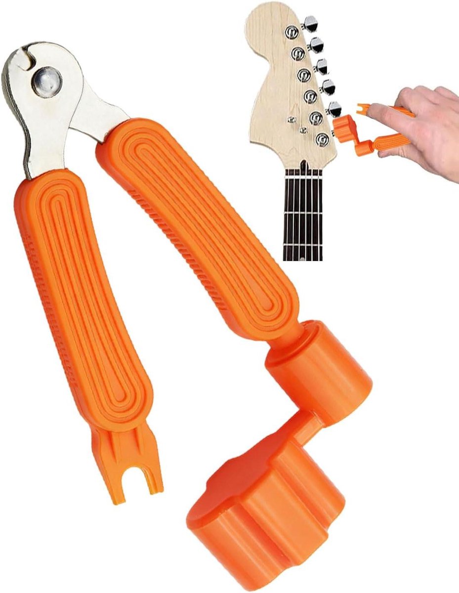 Gitaar Tool - Snaarwinder Set - Snaar Vervangen - 3-in-1 Functie - 115 cm - Oranje