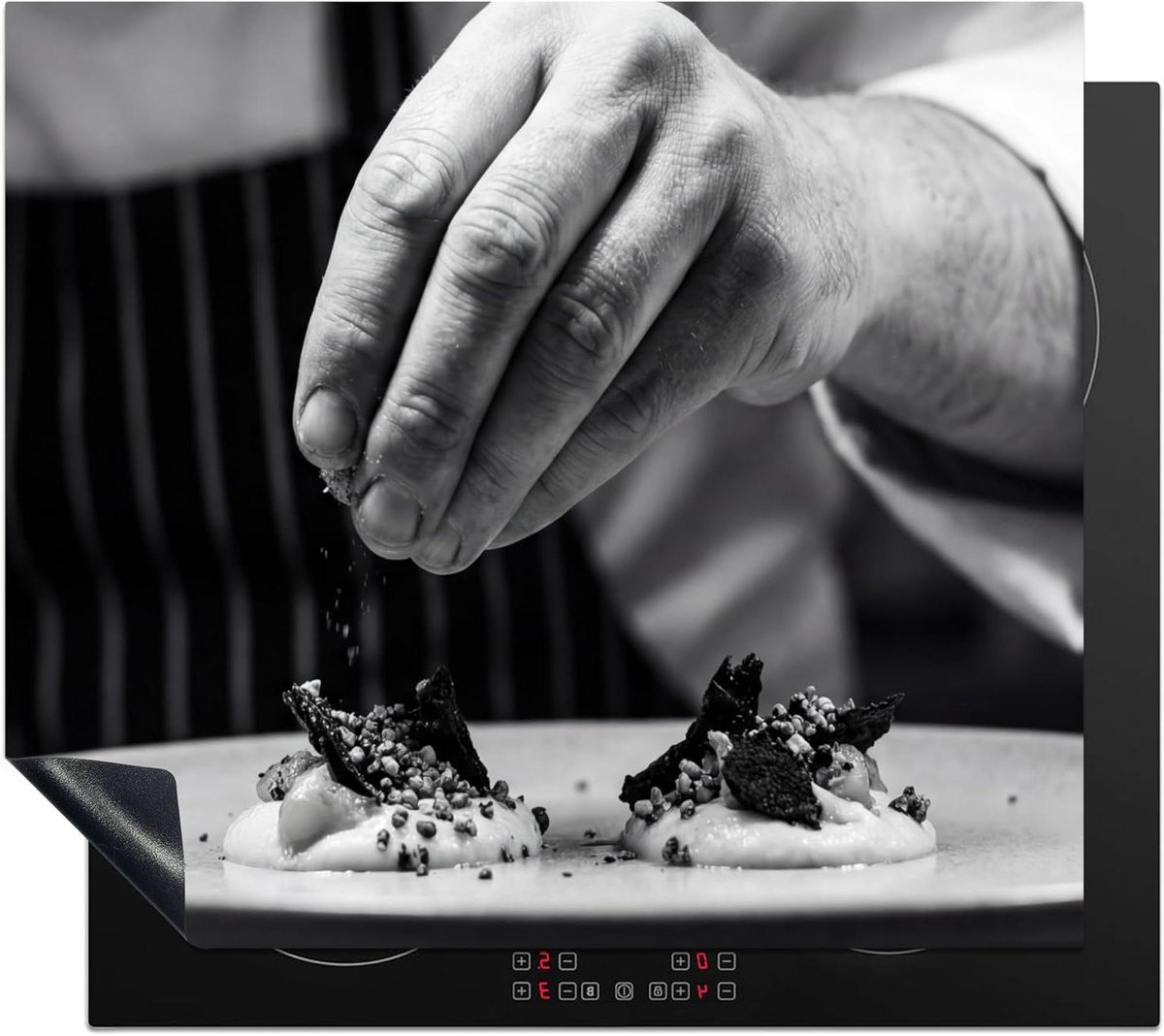 Inductie Beschermer - Kookplaat Mat - Extra Werkruimte - Unieke Foto Print - 60x52 cm - Chef Garnering