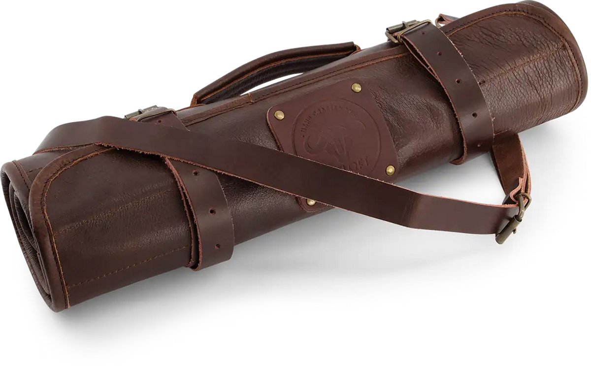 Witloft - Messenrol Buffelleer - 17 vakken - Messenfoudraal - Chocolat
