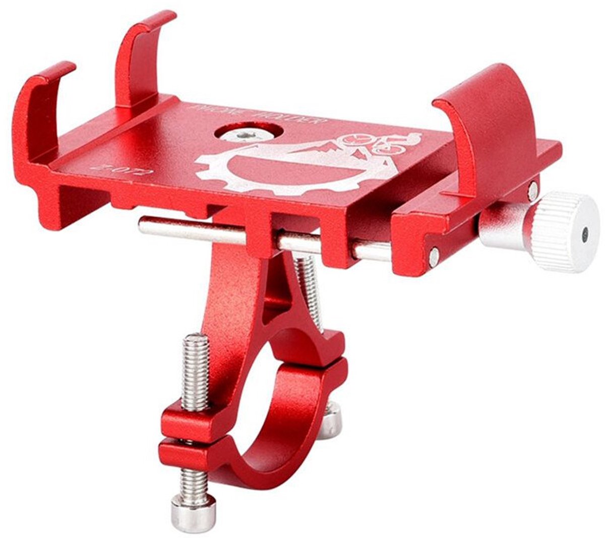 Telefoonhouder Geschikt voor op de fiets, vaste houder Geschikt voor fiets/scooter, houder Geschikt voor mountainbike/quad, rood