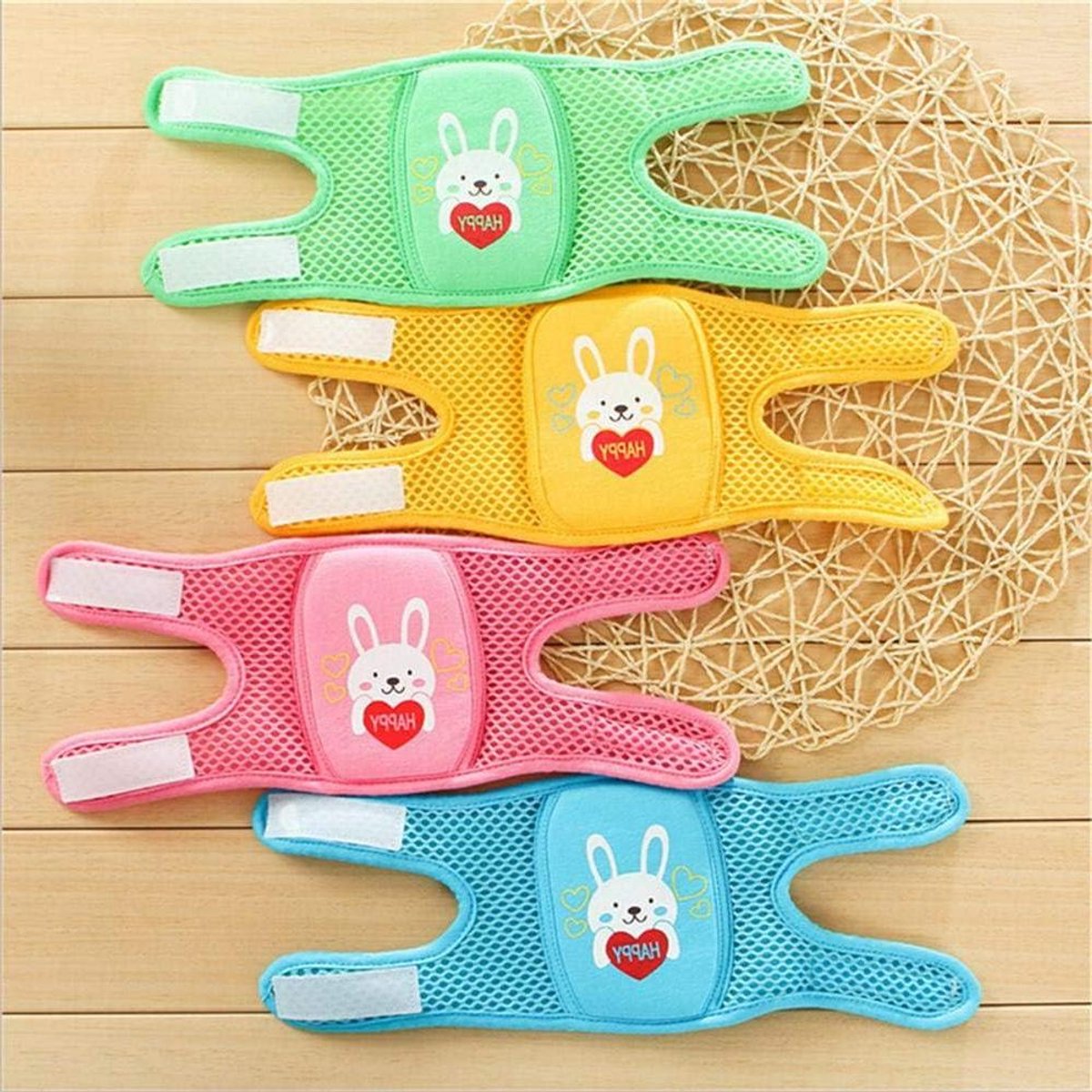 Baby Kniebeschermers - Kruipbeschermers Baby - Baby Beschermen - Verstelbaar Cartoon Design - 0-5 Jaar - Roze