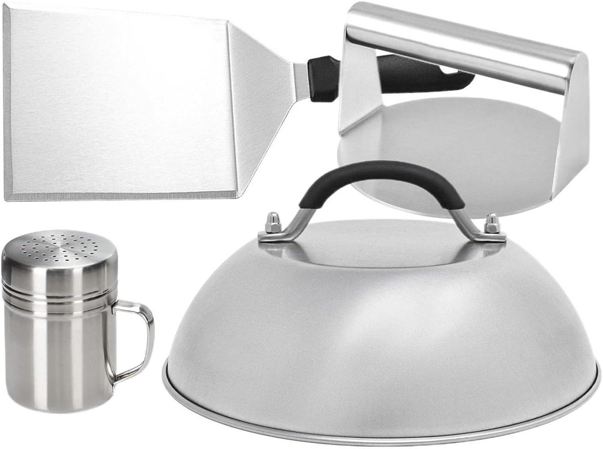 Burger Smash Kit - Hamburger Pers Set - Hamburgers Maken - Voedselveilig Roestvrij Staal