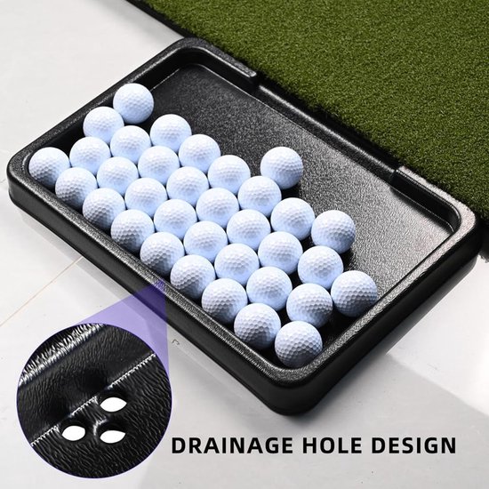 Golfbal Dienblad - Ballenbak Organizer - Golf Training - Scheidingswand - 50+ Ballen - Zwart — afbeelding 2