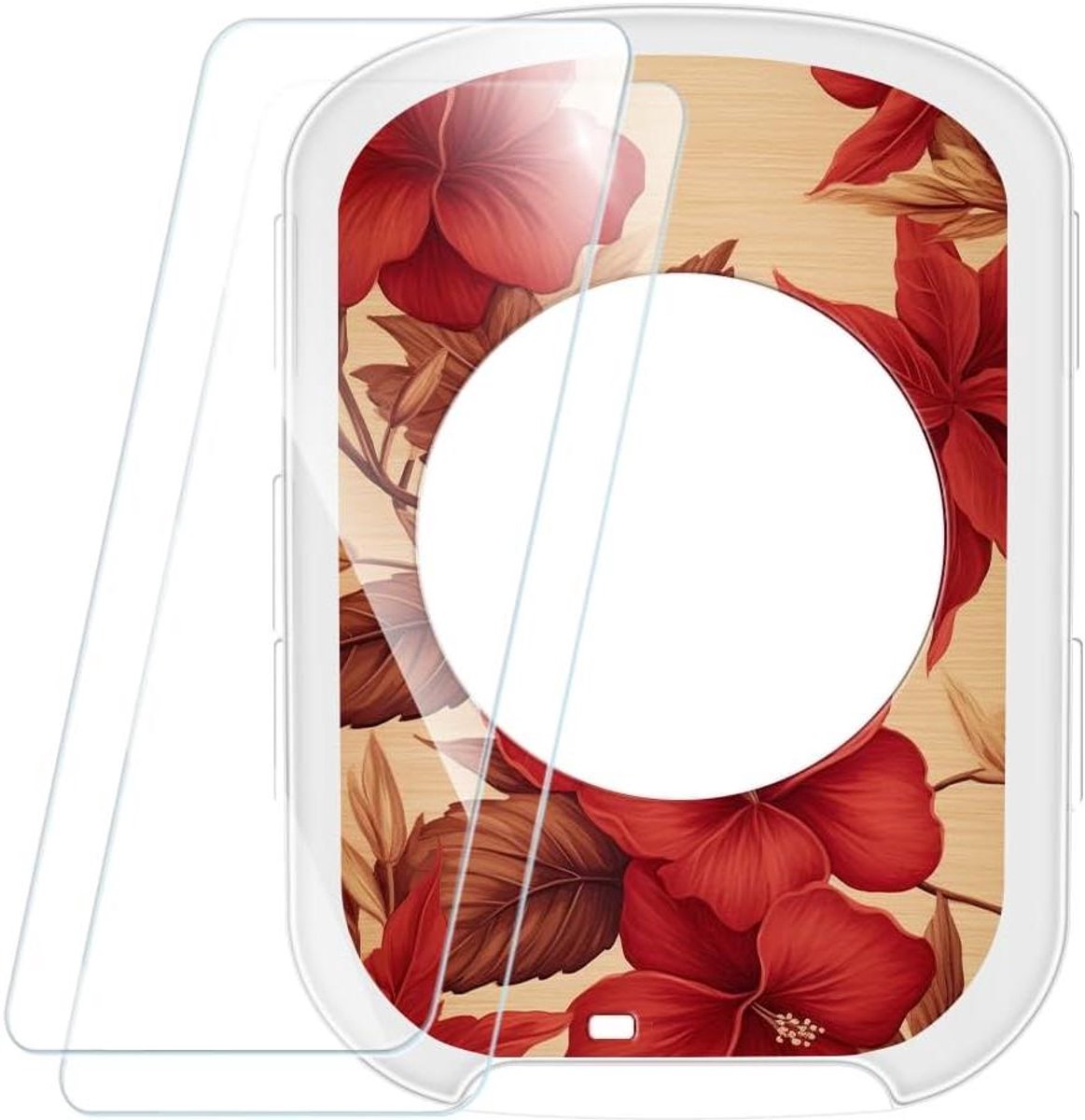Bedrukte Hoes en Screenprotectors - Beschermhoes met Glas - Fietscomputer Beschermen - Schokbestendig TPU Materiaal - 2.6 Inch Scherm