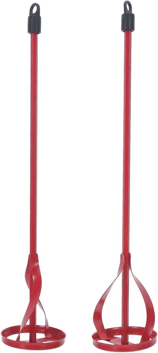 Verfspatel Mengstaaf - Mixer Opzetstuk - Verf Mengen - Roestvrij Staal - 40x8cm - Rood