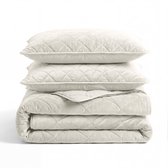 Sleeptime 2 in 1 Velvet Dekbed zonder Overtrek Dekbed - Dekbed inclusief slopen - 240 x 200 - Beige