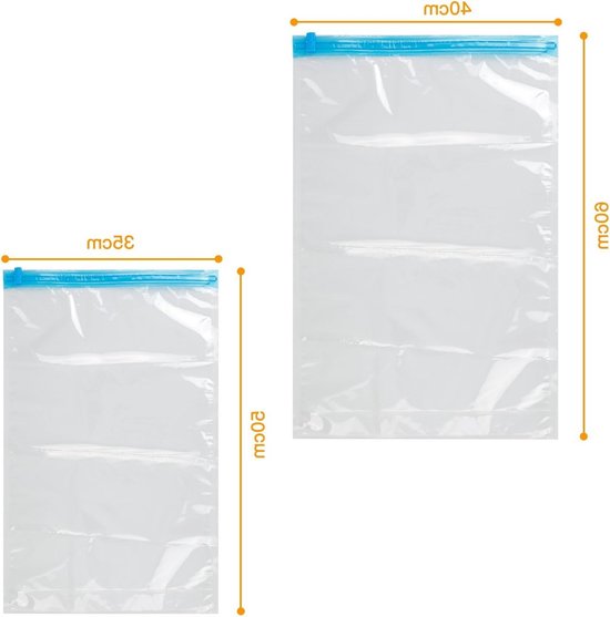 Set van 10 reiscompressiezakken, 2 maten voor kleding, dekens en handdoeken, eenvoudig op te rollen zonder stofzuiger — afbeelding 5