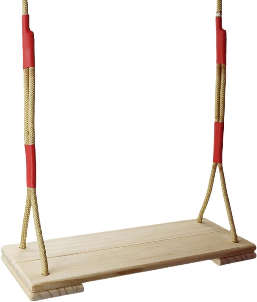 Houten Schommelzitje - Tuin Speelgoed - Buiten Spelen - Sterke Constructie - 100 kg Draaglast - Veelkleurig