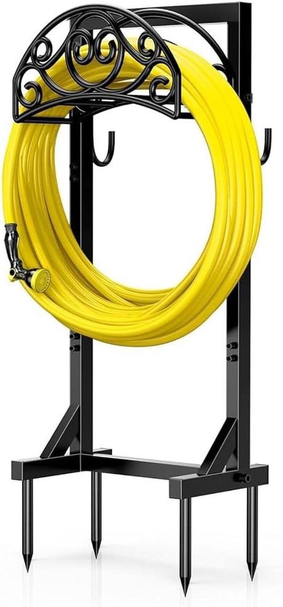Tuinslang Trolley - Slanghouder - Tuinonderhoud - Robuust Ontwerp - 40 x 19.5 cm - Grijs