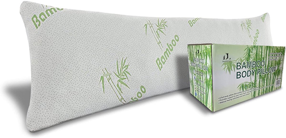 PandaHug Ondersteunend Lichaamskussen Bamboe Traagschuim 35x135 cm