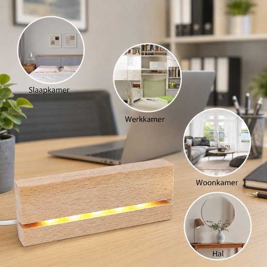 Gepersonaliseerd 3D Paardenlampje met Naam - Luxe Nachtlampje voor Kinderkamer - Lamp - Cadeau voor Meisjes & Paardenfans - Model Lotte van Merkloos — afbeelding 4