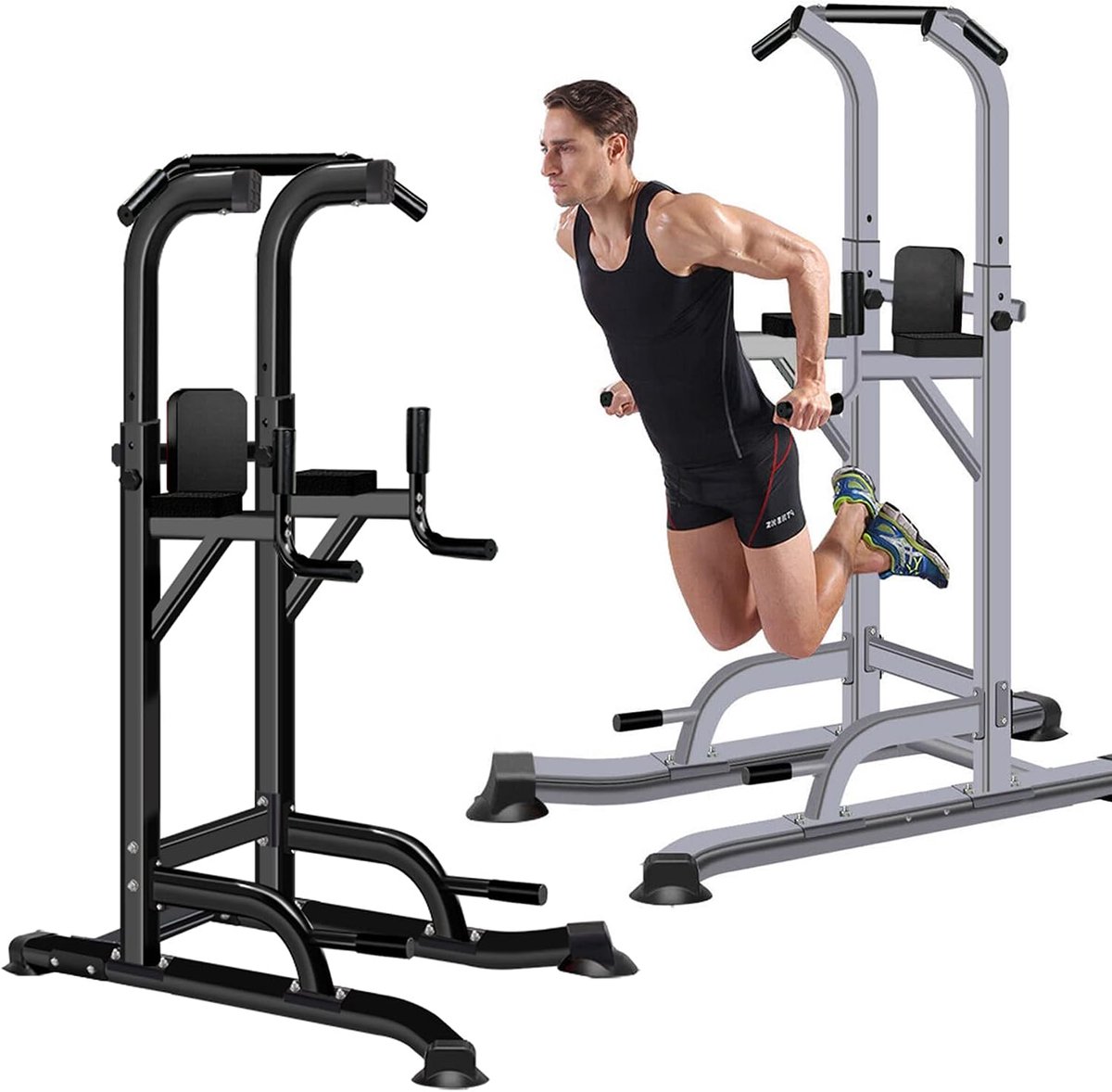 Krachtstation - Fitness Toren - Thuis Trainen - Verstelbaar & Multifunctioneel - Tot 280 cm - Zwart