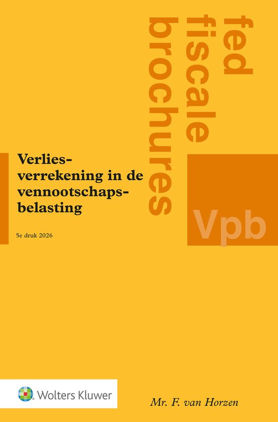 Verliesverrekening in de vennootschapsbelasting - cover