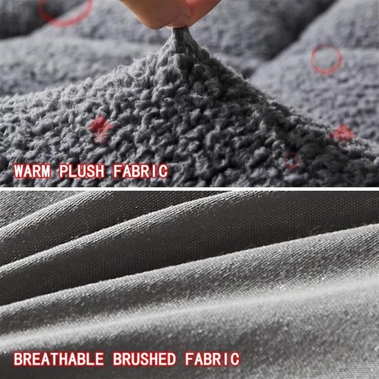 Opvouwbare Matras - Slaapmat - Veelzijdig Gebruik - Huidvriendelijk Materiaal - 90 x 200 cm - Grijs — afbeelding 3