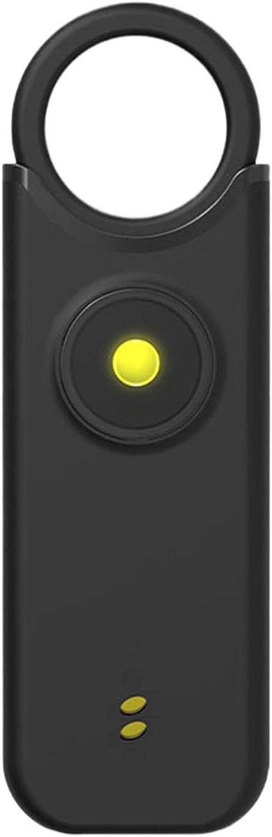 Persoonlijk alarm - Veiligheidssleutelhanger - Persoonlijke beveiliging - 135 DB geluid - 9.5 x 1.8 x 4.7 cm - Zwart