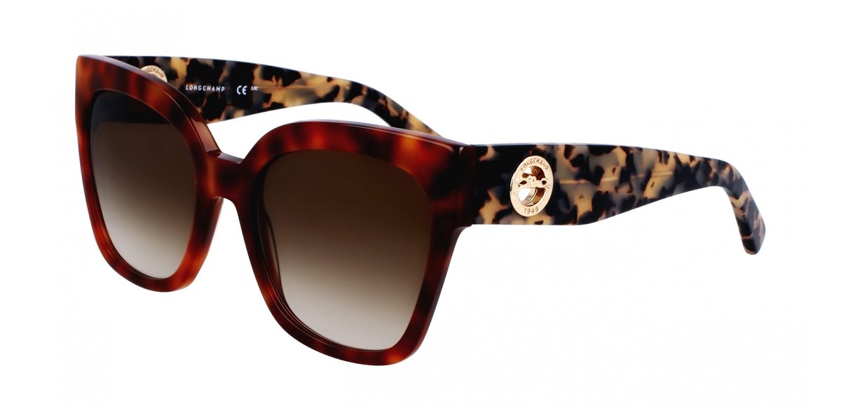 Longchamp LO717S N Light havana 55/21/140 WOMAN Zonnebrillen