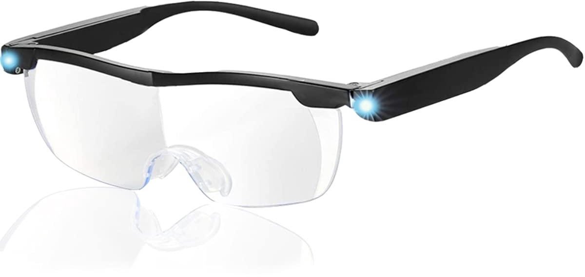 Loepbril - Vergrotende bril 160% - Met LED verlichting - Vergrootglas bril - Precisiewerk - Werkbril - Leesbril - Loepglazen - Magnifying glasses - Hobby bril - Handwerk loep - Vergrootbril - Jonyx