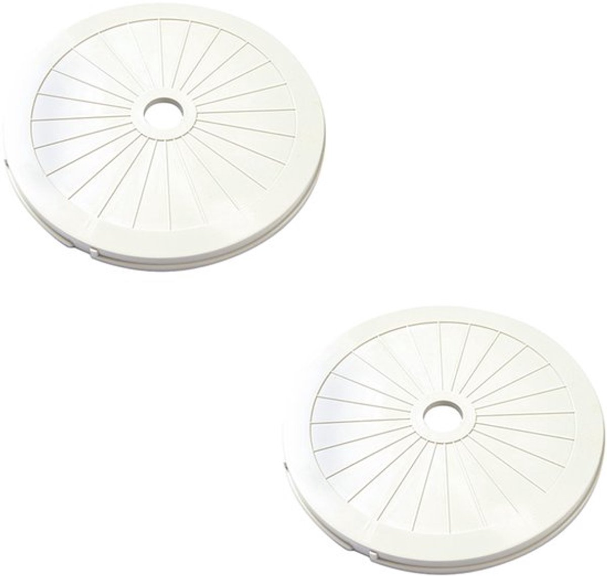 Zwembad skimmerdeksel - Duurzame kunststof vervangingsdeksel - 8 inch doorzichtig skimmerdeksel - Zwembad- en spa-accessoires - 2 stuks