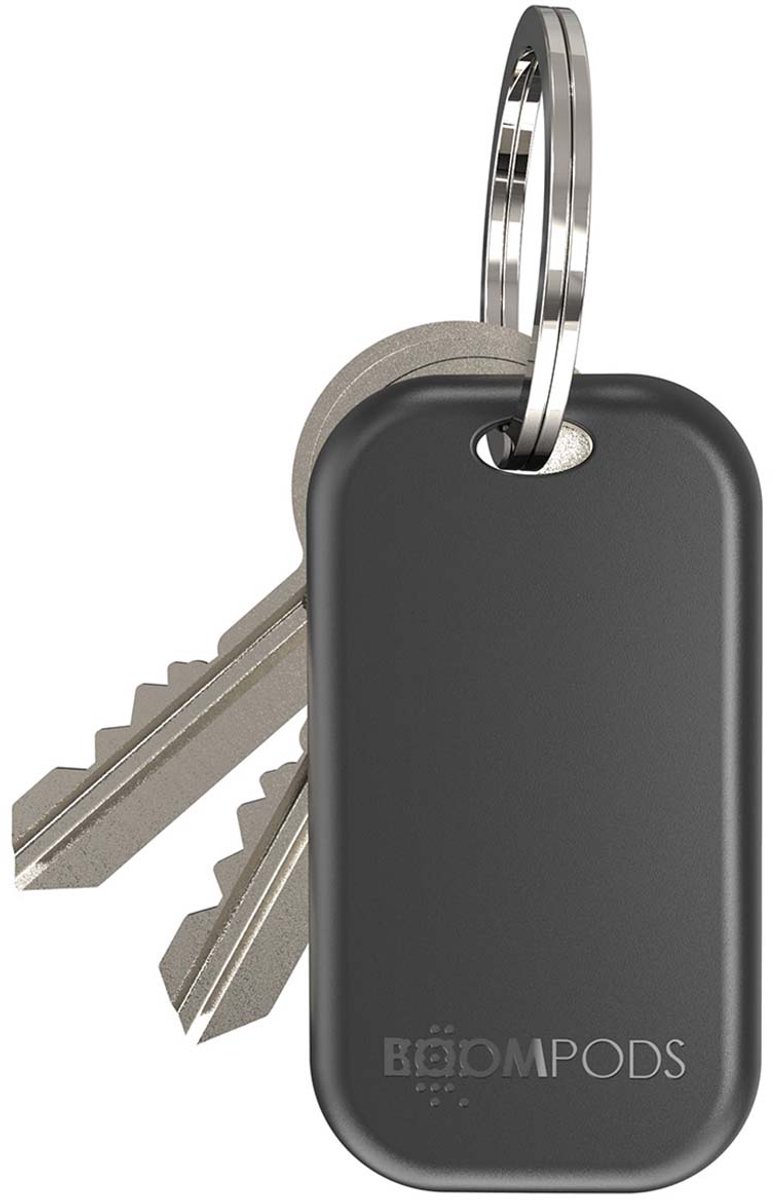 Boompods, Tracker Compatibel Apple Find My Boomtag Smart Bluetooth 5.4 IP67, Zwart