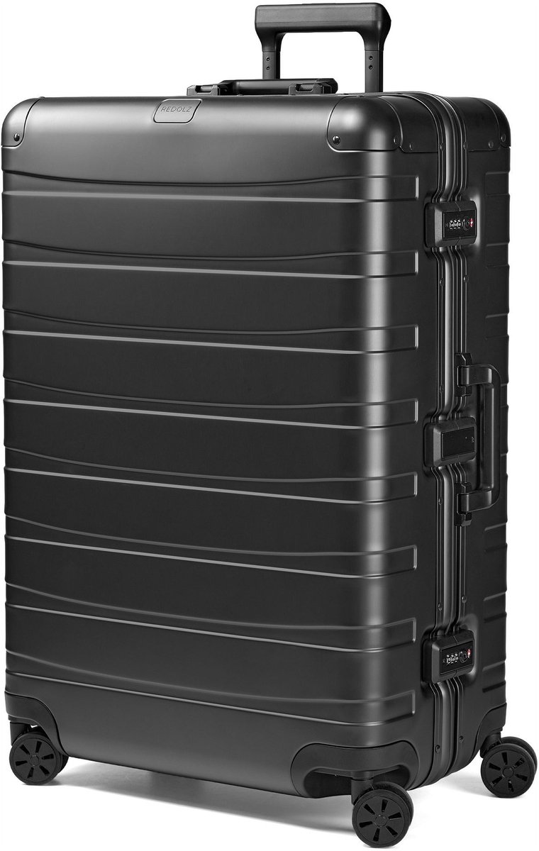 Redolz Pro Aluminium 4 wielen Trolley L 77 cm - Harde bagage - TSA slot - black