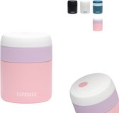 Kambukka Bora - Lunchbox - 600 ml - Voedselcontainer houdt 9 uur warm & 100 % Lekvrij - Lunch beker on the go - Baby Pink