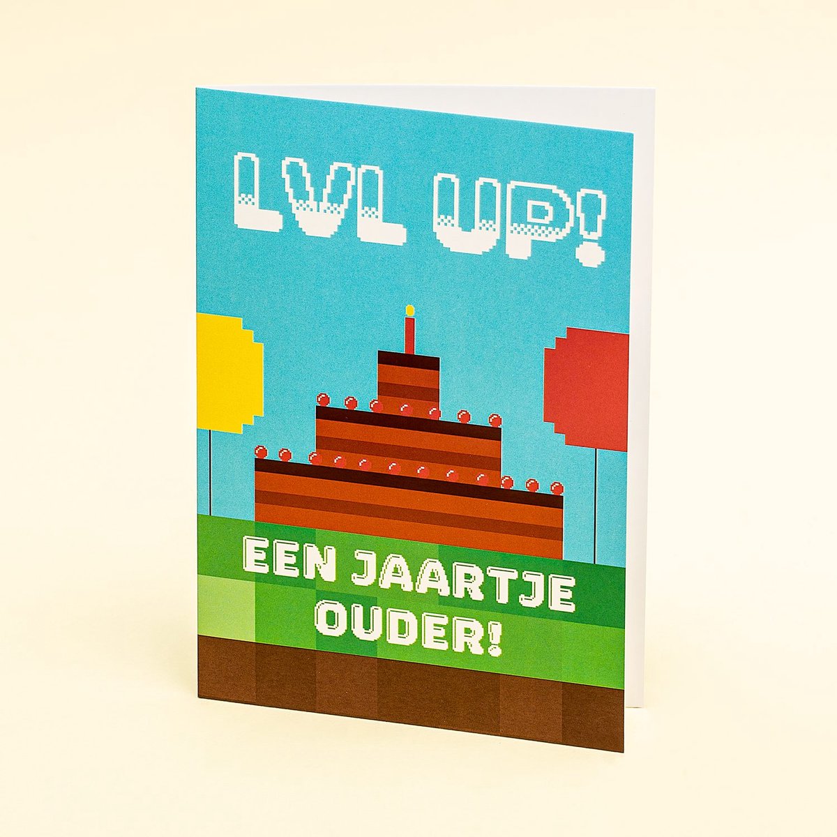 Ditverzinjeniet.nl Wenskaart Verjaardag Level Up - Standaard wenskaart (A6 formaat)