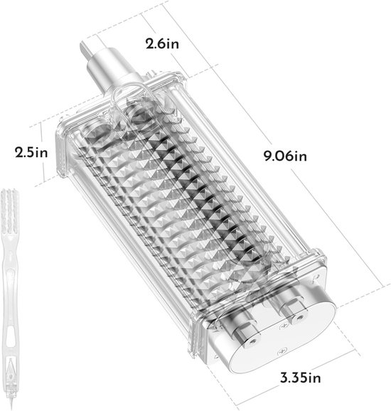 Vleesmalser Accessoire voor KitchenAid - Meat Tenderizer Opzetstuk - Roestvrij Staal - Geschikt voor Alle KitchenAid Standmixers van Merkloos — afbeelding 2