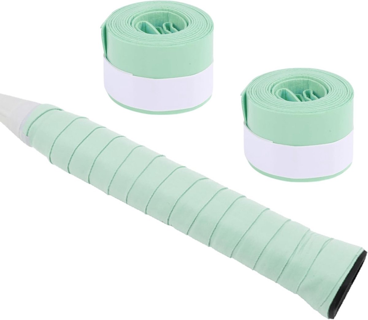 Gripbanden voor tennisrackets - Zweetabsorberende handgreep, lichtgroen, ideaal voor betere grip en comfort tijdens het spelen.